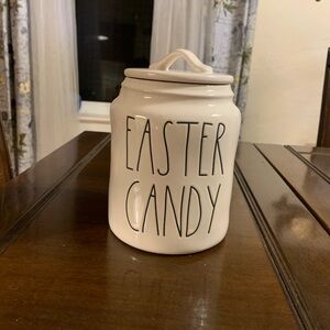 Rae Dunn White "EASTER CANDY" Ceramic Canister